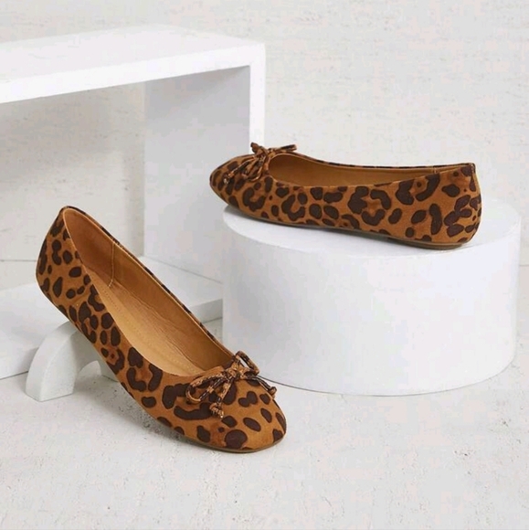 Women's Glamorous Square Toe Vallerina Shooes With Bows - Picture 5 of 6